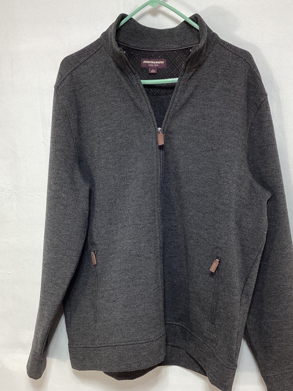 Johnston & Murphy Size large Charcoal Full-Zip Jacket - Picture 2 of 9